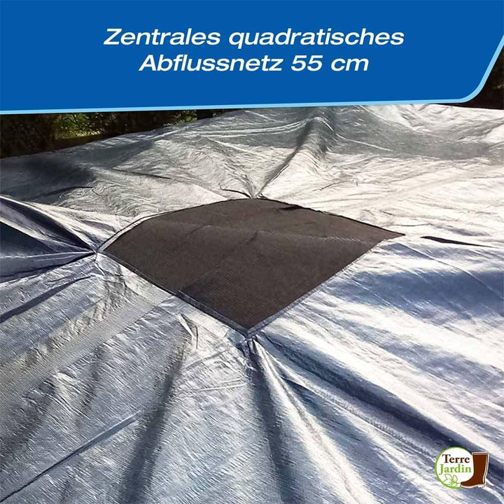 Terre Jardin Abdeckplane für Pool, rechteckig, 9 x 4 m Pour piscine 9 x 4, Blau 9 x 4