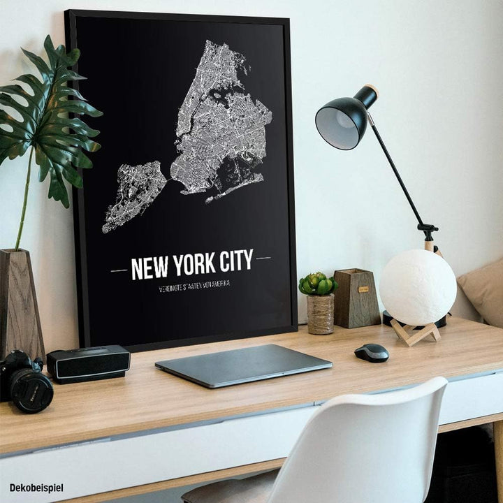 JUNIWORDS Stadtposter, Nürnberg, Wähle eine Grösse, 40 x 60 cm, Poster, Schrift A, Schwarz 40 x 60 c