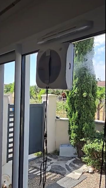 WISEBOT Fensterputzroboter KI-Navigation, 3-Fach Spray, Eckenreinigung | Fensterroboter mit quadrati