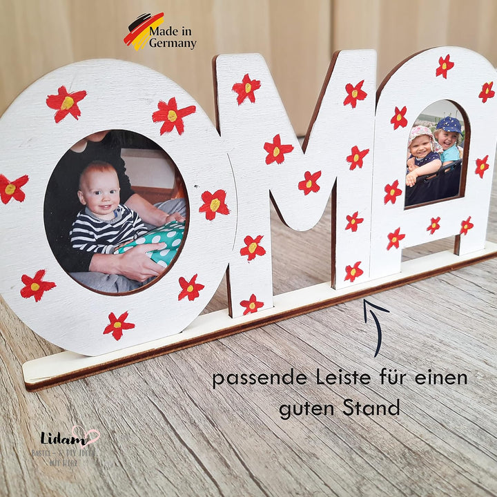 LIDAM Oma Geschenk Enkel | Einfach &amp; Schön | Holznamen bemalen | Geschenk für Oma, OMA