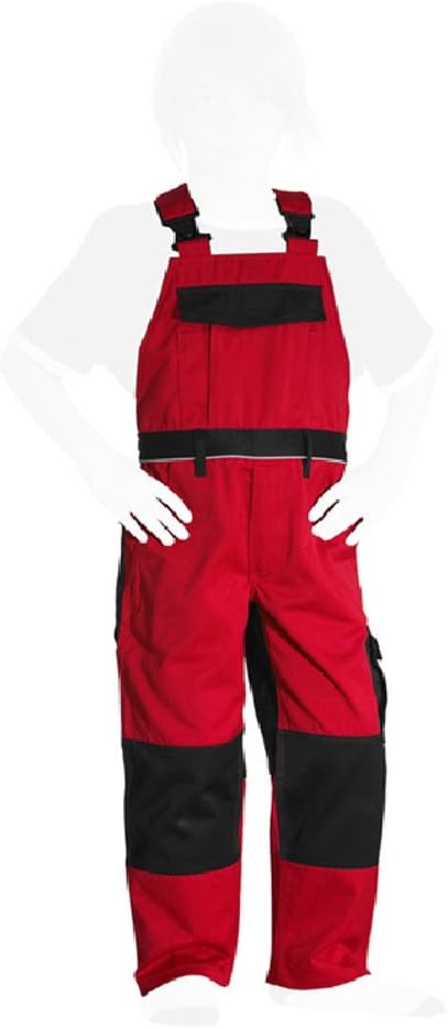 Engelbert Strauss Kinder Latzhose e.s. image, Farbe:rot/schwarz, Grösse:98/104 (2-4 Jahre)