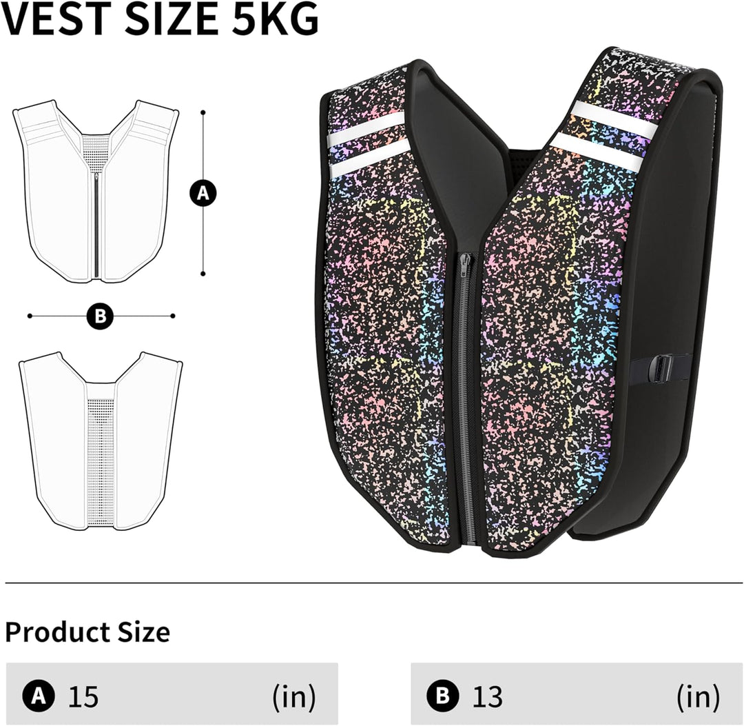 PROIRON Gewichteweste mit Reissverschluss,Wasser Abwaschbare Trainingsweste, Weighted Vest mit Siche