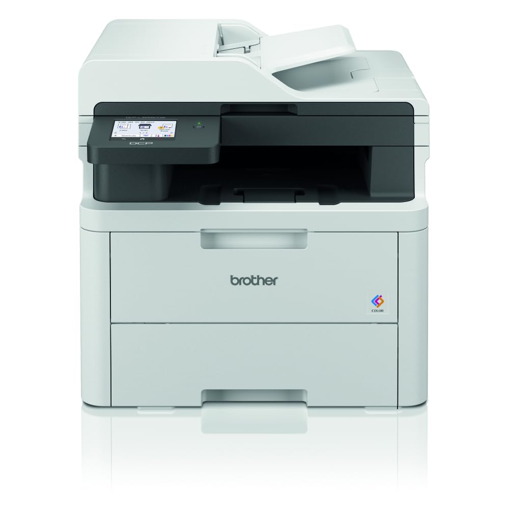 Brother DCP-L3555CDW - Kompaktes 3-in-1 Farb-LED Multifunktionsgerät mit WLAN/LAN, ADF und Duplexdru
