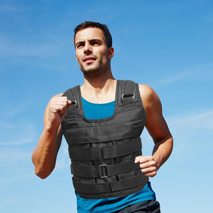 Verstellbare Gewichtsweste für Herren Atmungsaktiv Belastbar bis 50 Kg Trainingsweste für Laufen Fit