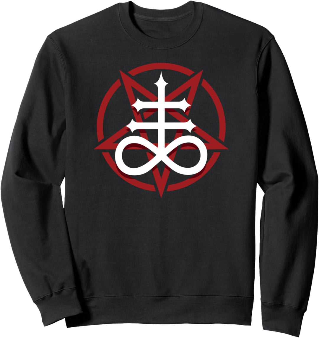 Satanic Leviathan Cross And Pentagram Sweatshirt