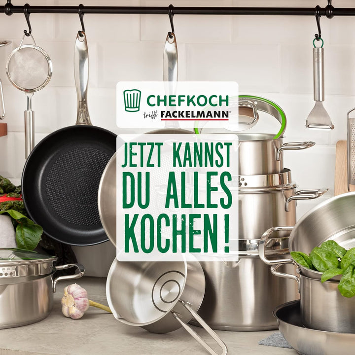 FACKELMANN Chefkoch Bratpfanne Ø24 cm München mit Antihaftbeschichtung und Wabenboden – Pfanne aus h