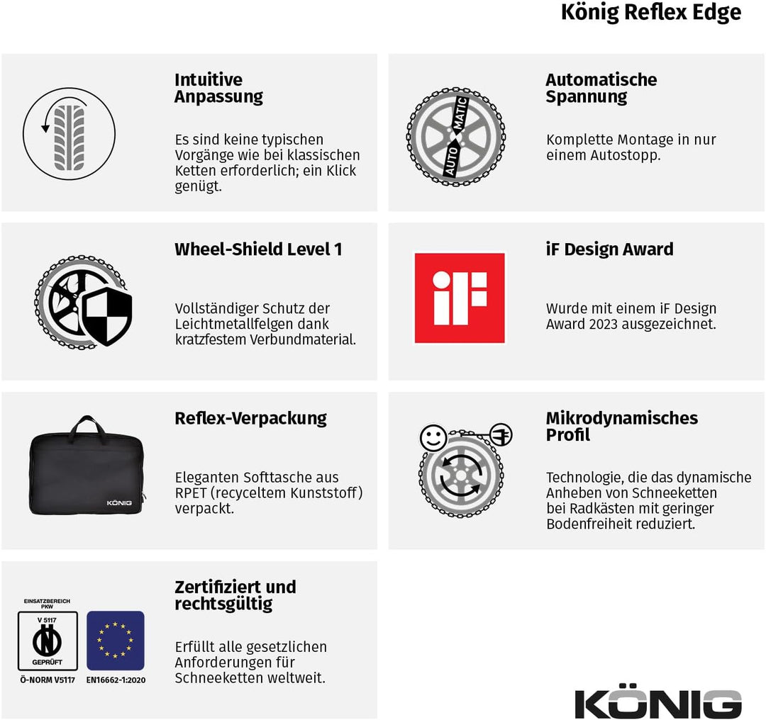 KÖNIG Reflex Edge 604 - Schneeketten, 604