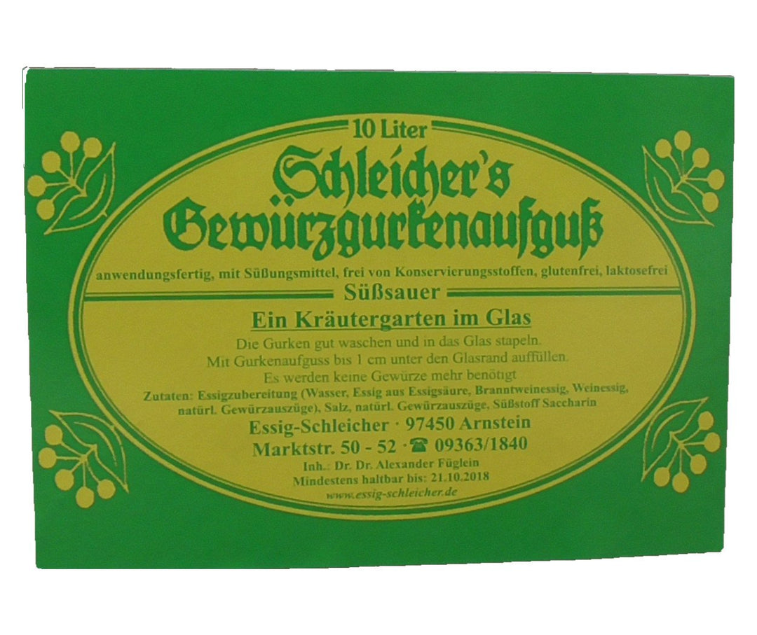 Schleicher's Gewürzgurkenaufguss 10 kg Kanister