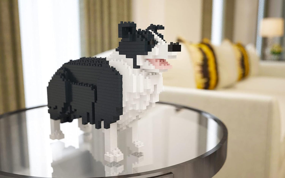 JEKCA | Border Collie 01S-M01 - Bausteine, Bausteine, Skulpturen zum Bauen, Sammeln, Perfekte Gesche