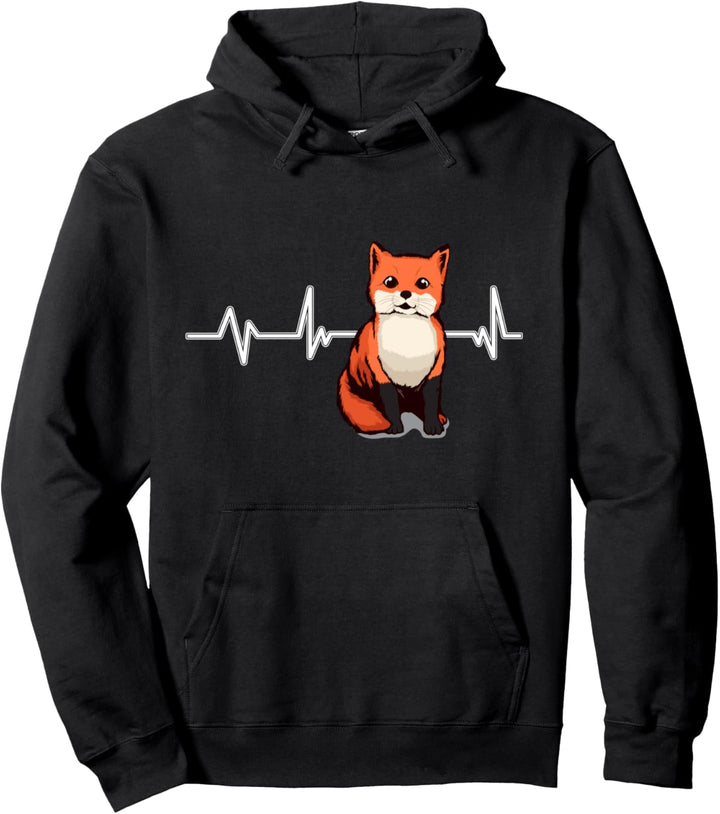 Fox Heartbeat Herzschlag Fuchs Pullover Hoodie
