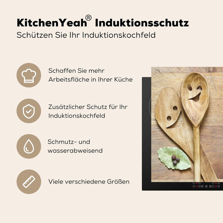 KitchenYeah© Herdabdeckplatte Einteilig Küche Herdabdeckung Induktionsfeld Ceranfeld Herdabdeckplatt