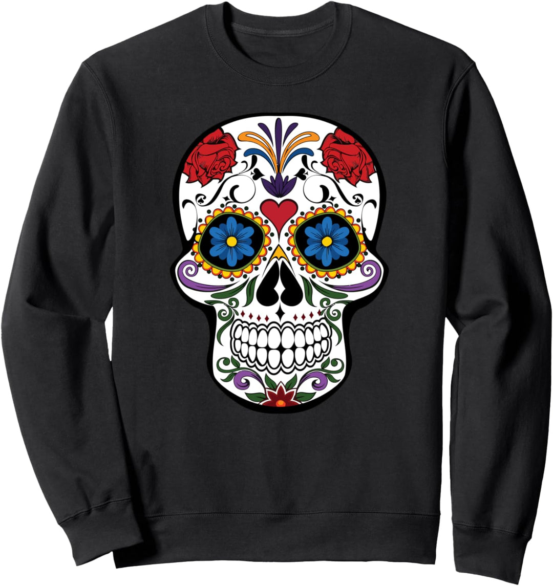 Tag der Toten Zucker Totenkopf Dia de los Muertos Sweatshirt
