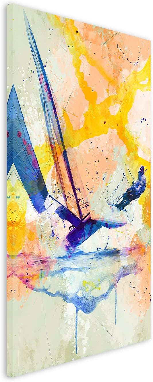 Katamaran 90x60cm Wandbild SPORTBILD Aquarell Art tolle Farben von Paul Sinus