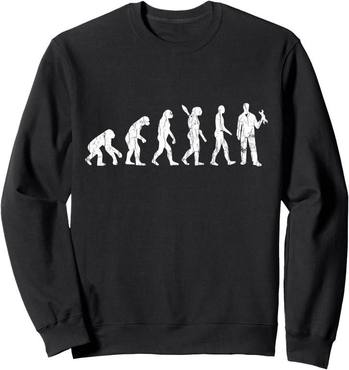 Mechaniker Evolution Lustige Auto-Mechaniker-Grafik Sweatshirt
