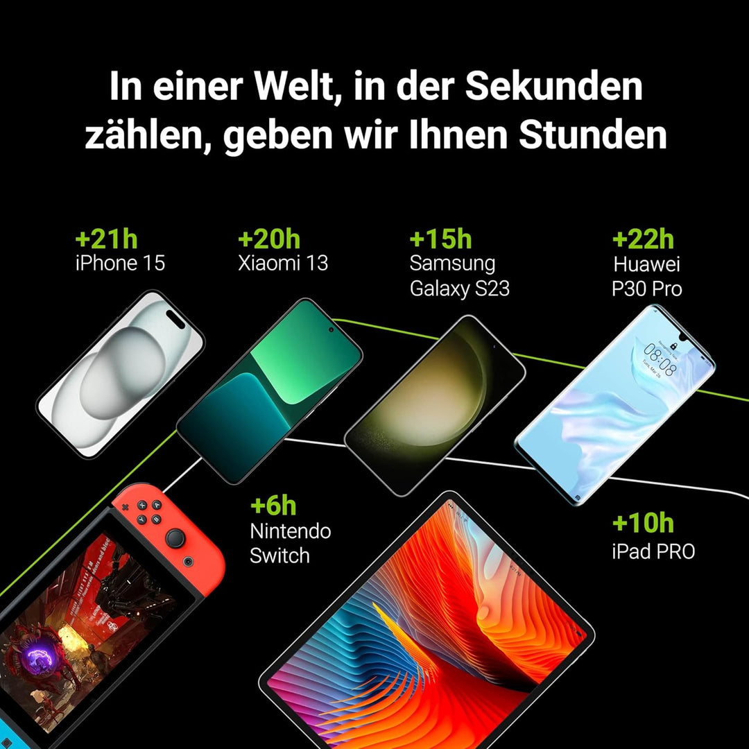 Green Cell Powerbank 10000mAh 18W PD USB C Externer Handyakkus GC PowerPlay10S Tragbares Ladegerät P