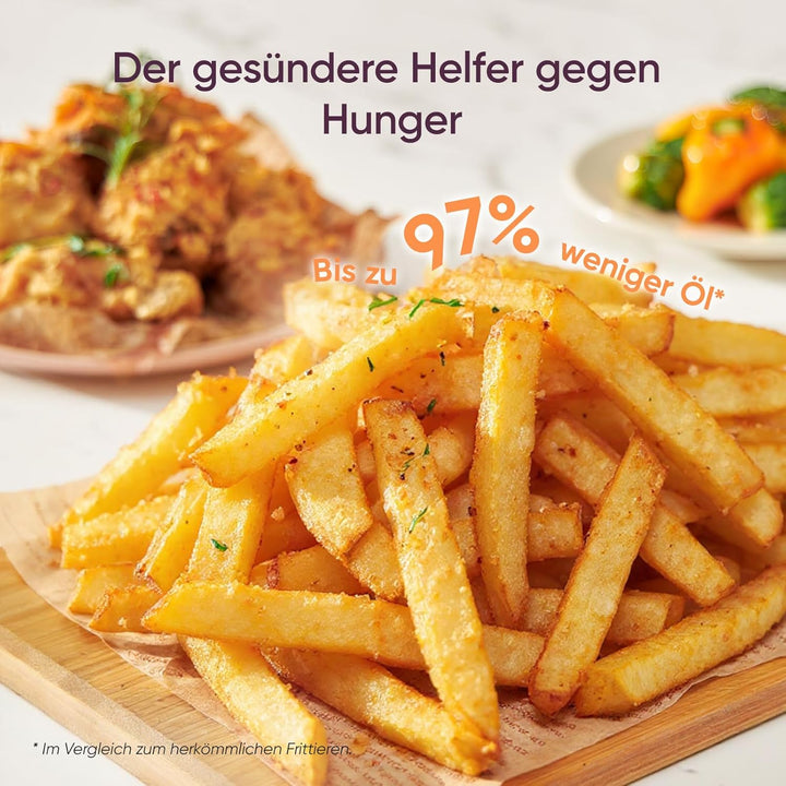 COSORI Heissluftfritteuse 5,5L XXL Weiss Friteuse Heissluft Fritteusen Air Fryer mit Digitalem LED-T