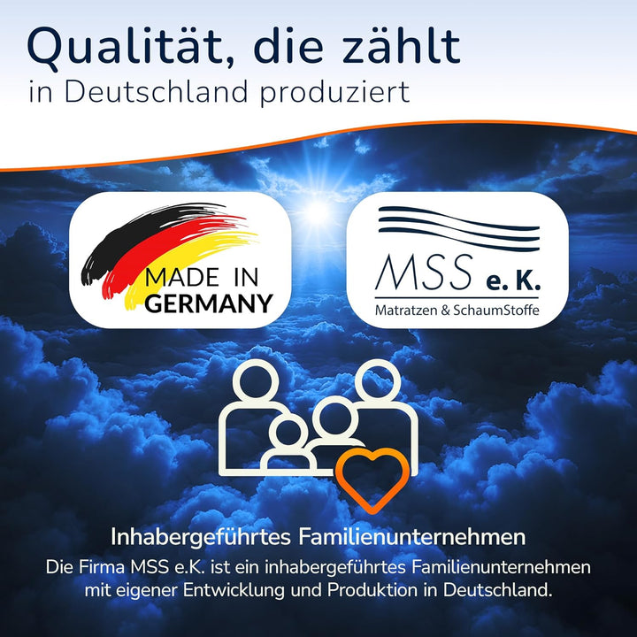 MSS e.K. Schaumstoffplatte Polster Auflage Topper - 200 x 70 x 11 cm - RG27/45 11 cm 70 x 200 cm, 11