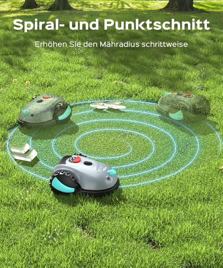 V100 Mähroboter ohne Begrenzungskabel, mit Vision Navigation, Spiralschnitt, 150 Hinderniserkennung,