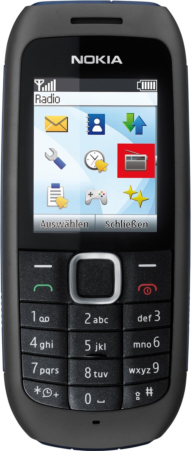 Nokia 1616 Handy (UKW-Radio, Farbdisplay, Flashlight) ohne Vertrag, ohne Branding, kein Simlock schw
