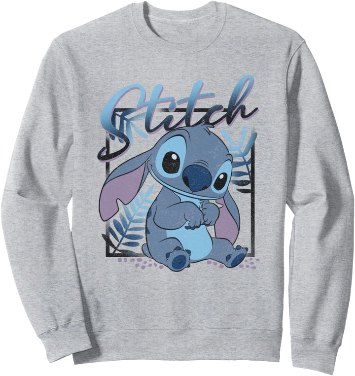 Disney Lilo &amp; Stitch Tropic Blue Leaf Stitch Sweatshirt