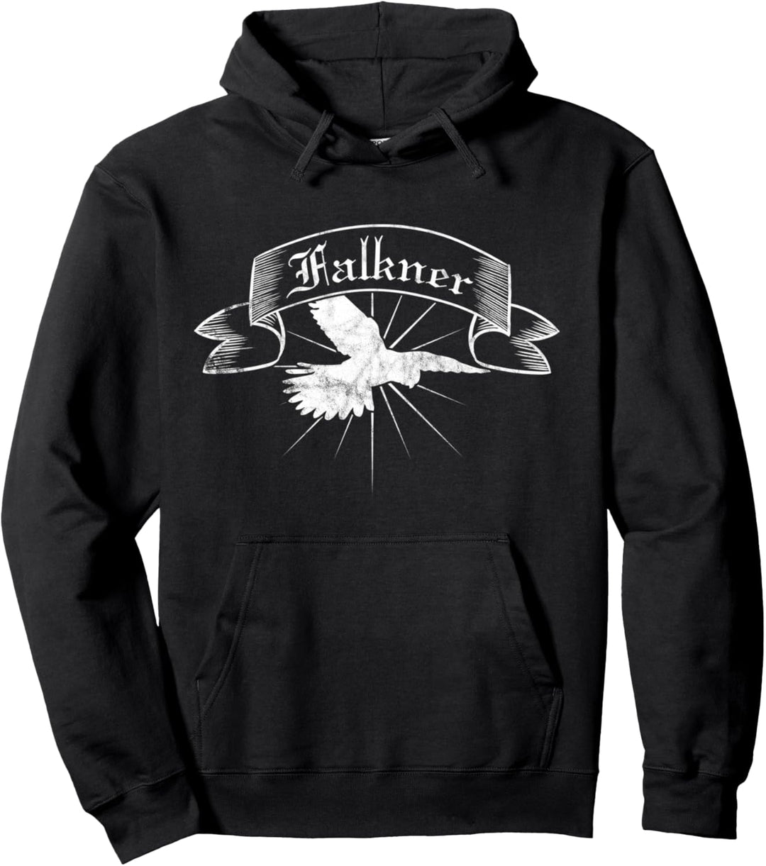Falke im Flug mit Banner - Falkner Pullover Hoodie