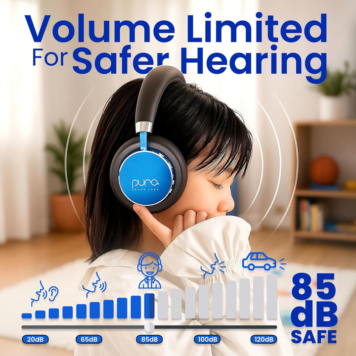 Puro Sound Labs BT2200-Plus Lautstärkebegrenzende Bluetooth-Kopfhörer für Kinder - Sicherere Kopfhör