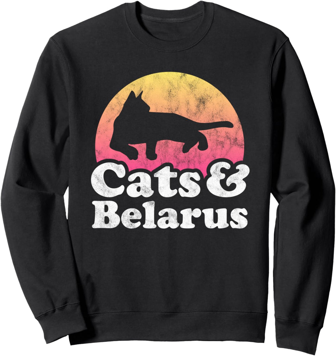 Cats and Belarus Katze für Damen oder Herren Sweatshirt