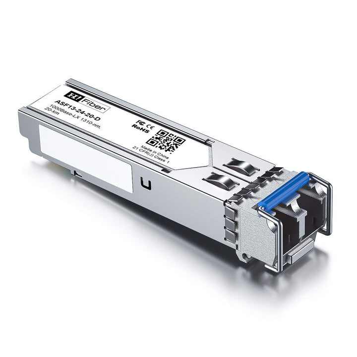 1.25Gb/s SFP LX Singlemode Transceiver, 20KM LC Modul Kompatibel für Cisco, Ubiquiti, Netgear, D-Lin