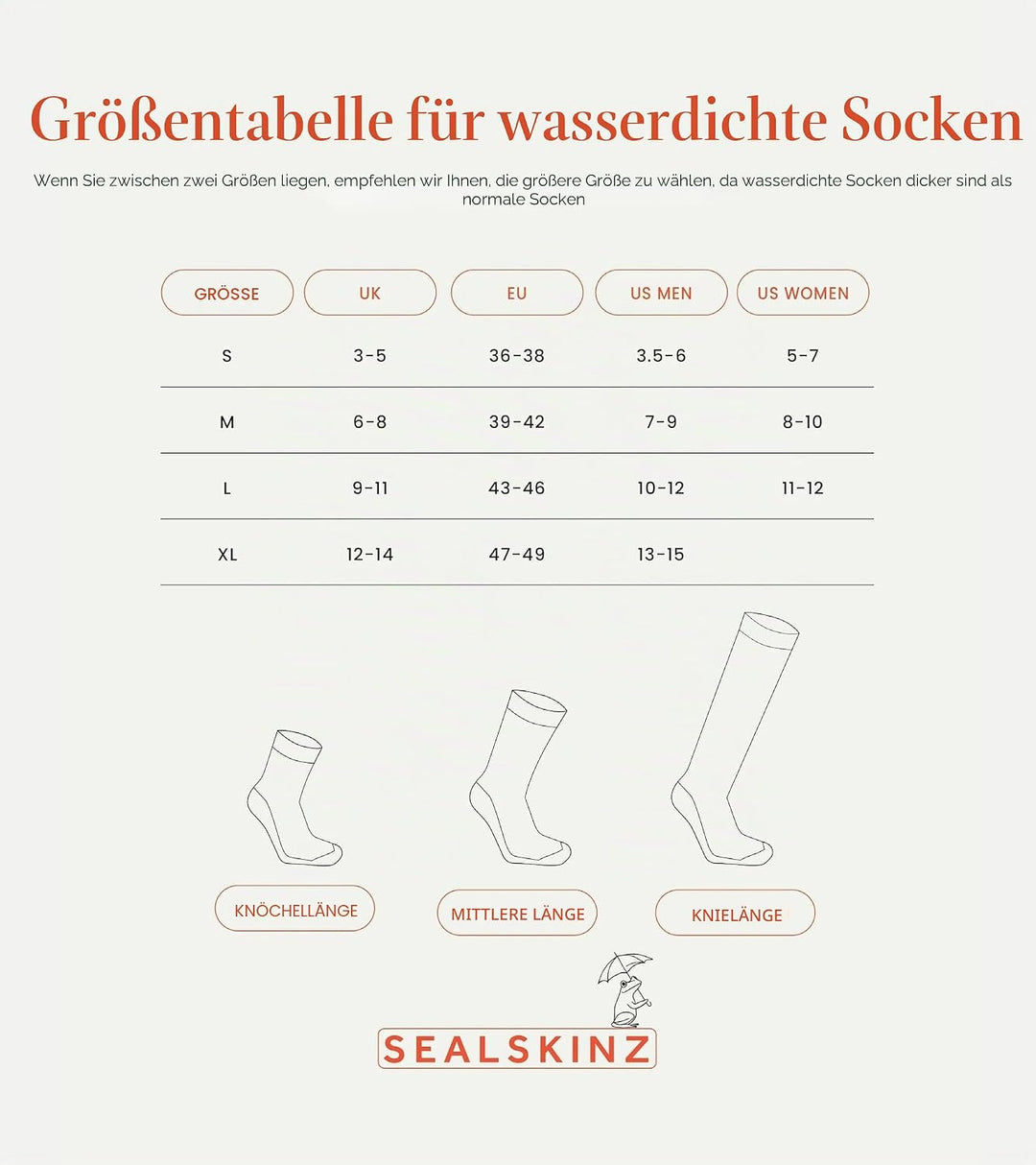Sealskinz Unisex Kaltes Wasser Wasserdichte Socken, S
