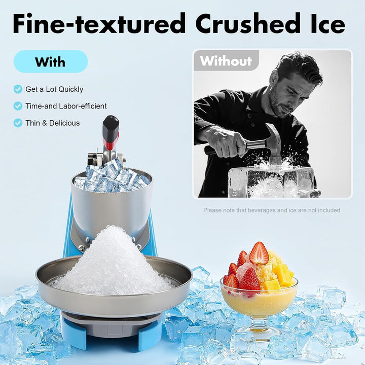 Elektrischer Ice Crusher, Edelstahl Eiszerkleinerer Crusheisbereiter, Kapazität von zerstossenem Eis