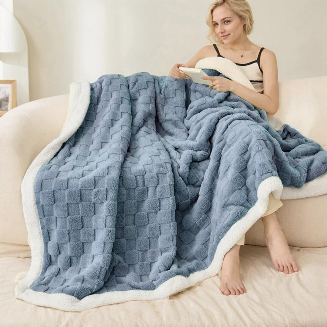 Gracelife Sherpa-Fleecedecke, weiche, flauschige Decke für Couch, 152,4 x 203,2 cm, grosse, dicke De