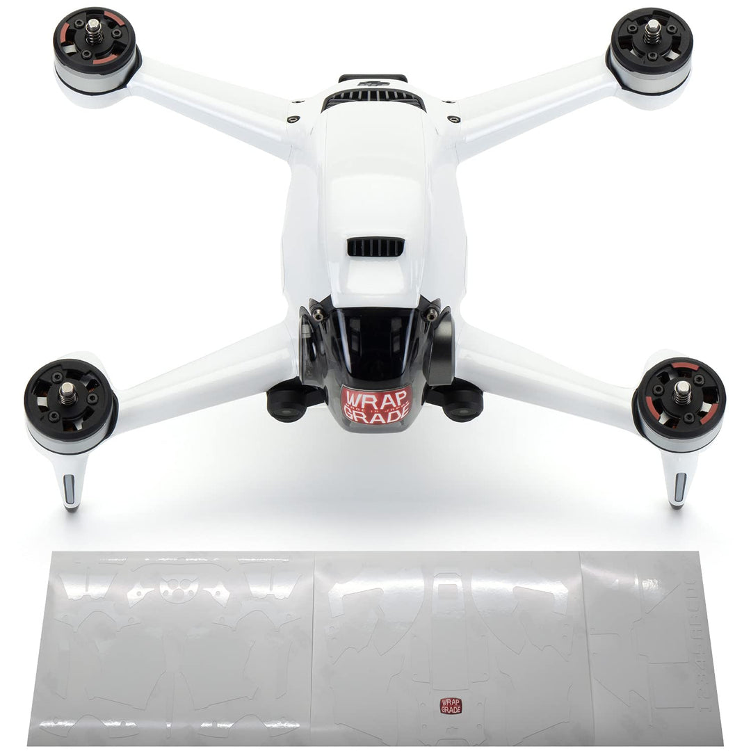 WRAPGRADE Skin Kompatibel mit DJI FPV (Racing White)