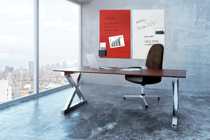 SIGEL GL803 Ablagefach anthrazit, für Glas-Magnetboards Grau, Grau