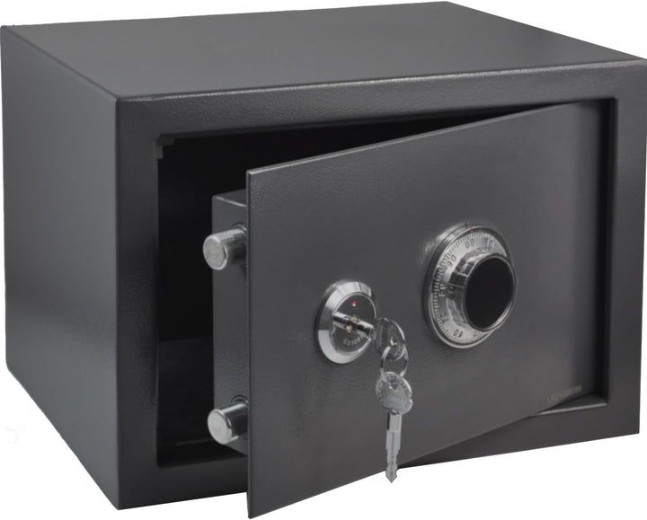 ALSTEN TECH Tresor Möbeltresor Safe Mechanisches Kombinationsschloss + Doppelbartschloss Schranksafe
