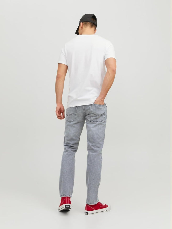JACK & JONES Male Tapered Fit Jeans JJIMIKE JJORIGINAL MF 020 Tapered Fit Jeans 27W / 32L Grey Denim