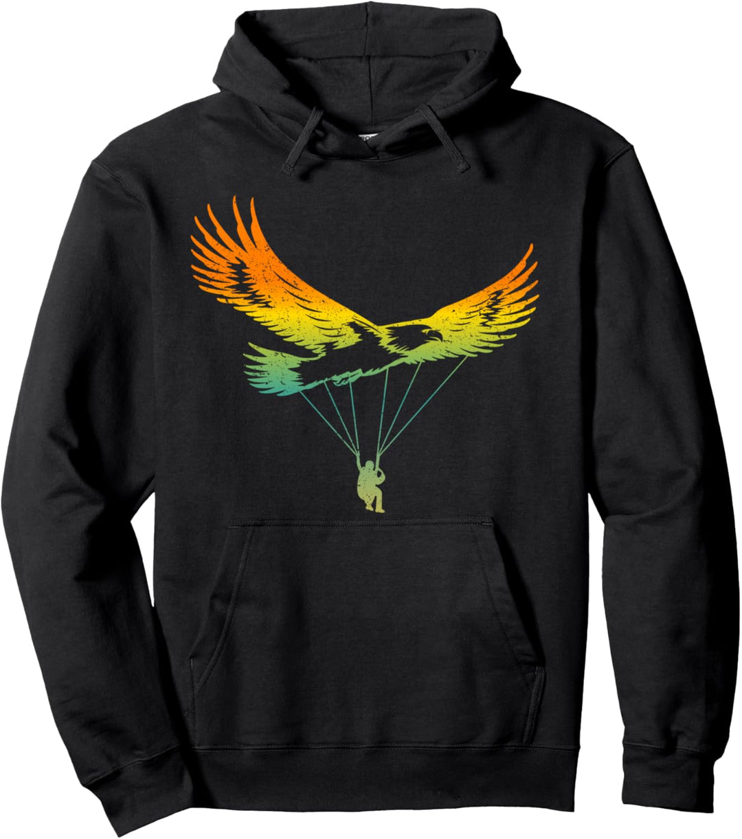 Eagle Gleitschirm Retro-Design Pullover Hoodie