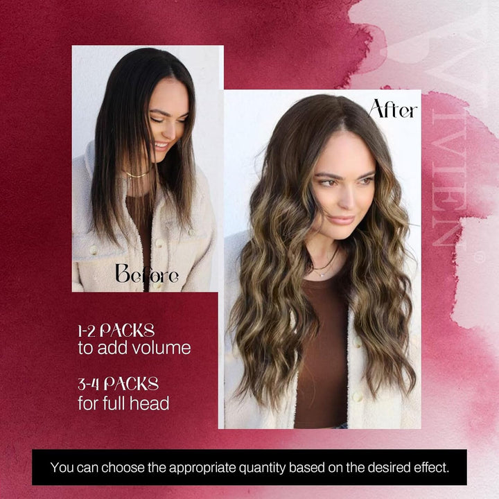 Vivien Bonding Extensions Echthaar Balayage Braun 50 cm Natürlich U Tip Extensions Echthaar Ombre Br