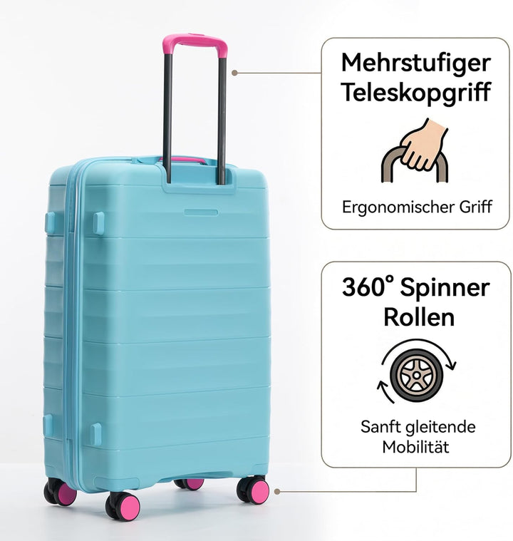 Mariner Koffer-Set 3-teilig aus 100% Eco-PP Hartschale, Robust & Langlebig, Stilvolles Design, 55x36