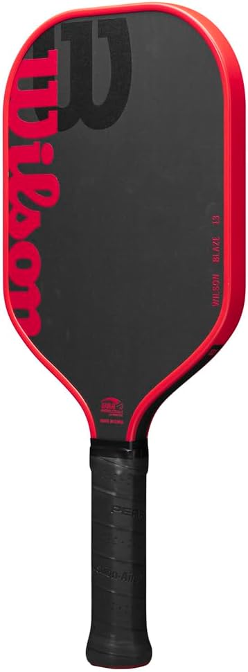 Wilson Blaze Series Pickleball-Paddel, Griffgrösse 6,4 cm, Schwarz/Rot Blaze Black / Red, Blaze Blac