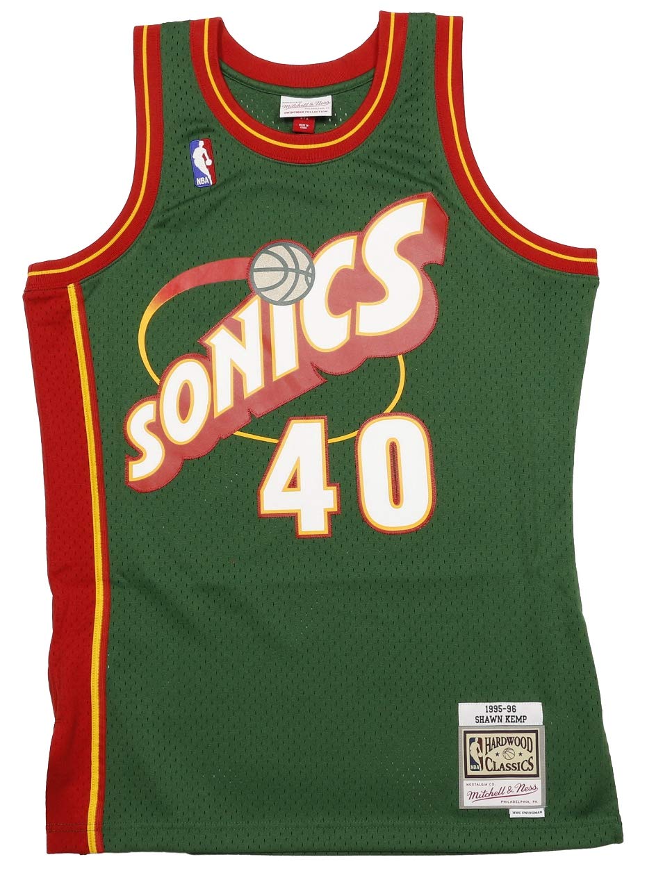 Mitchell &amp; Ness Seattle Supersonics Jersey NBA Swingman Jersey Shawn Kemp 40 M Multicolour, M Multic