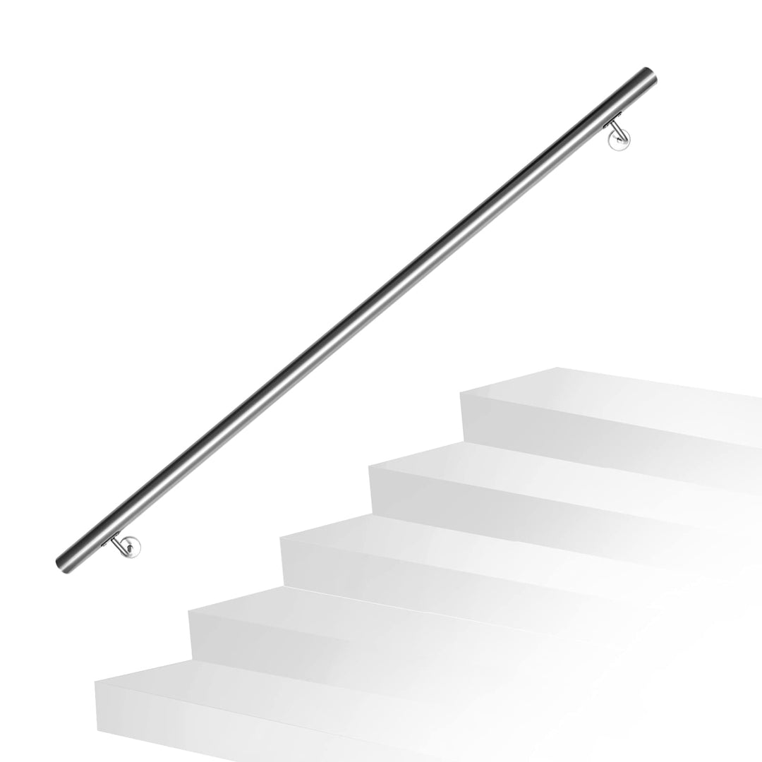 Daromigo Edelstahl Handlauf Treppengeländer Geländer Wandhandlauf Wand Treppe mit Wandhalterung und