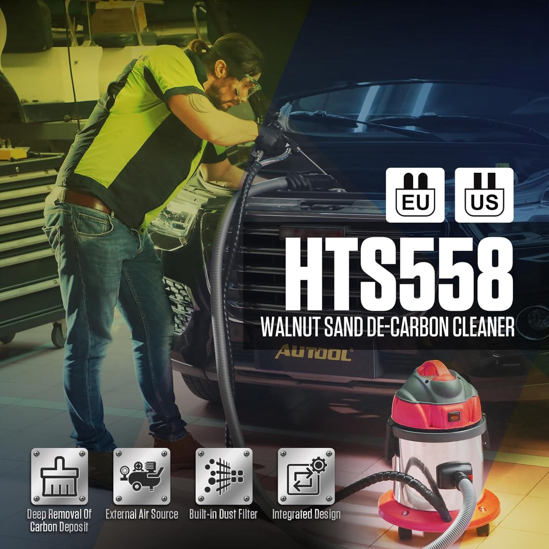 Walnuss-Blaster,Reinigungswerkzeug für Motoreinlassrohrventile,Motorkohlenstoffentferner, HTS558 Wal