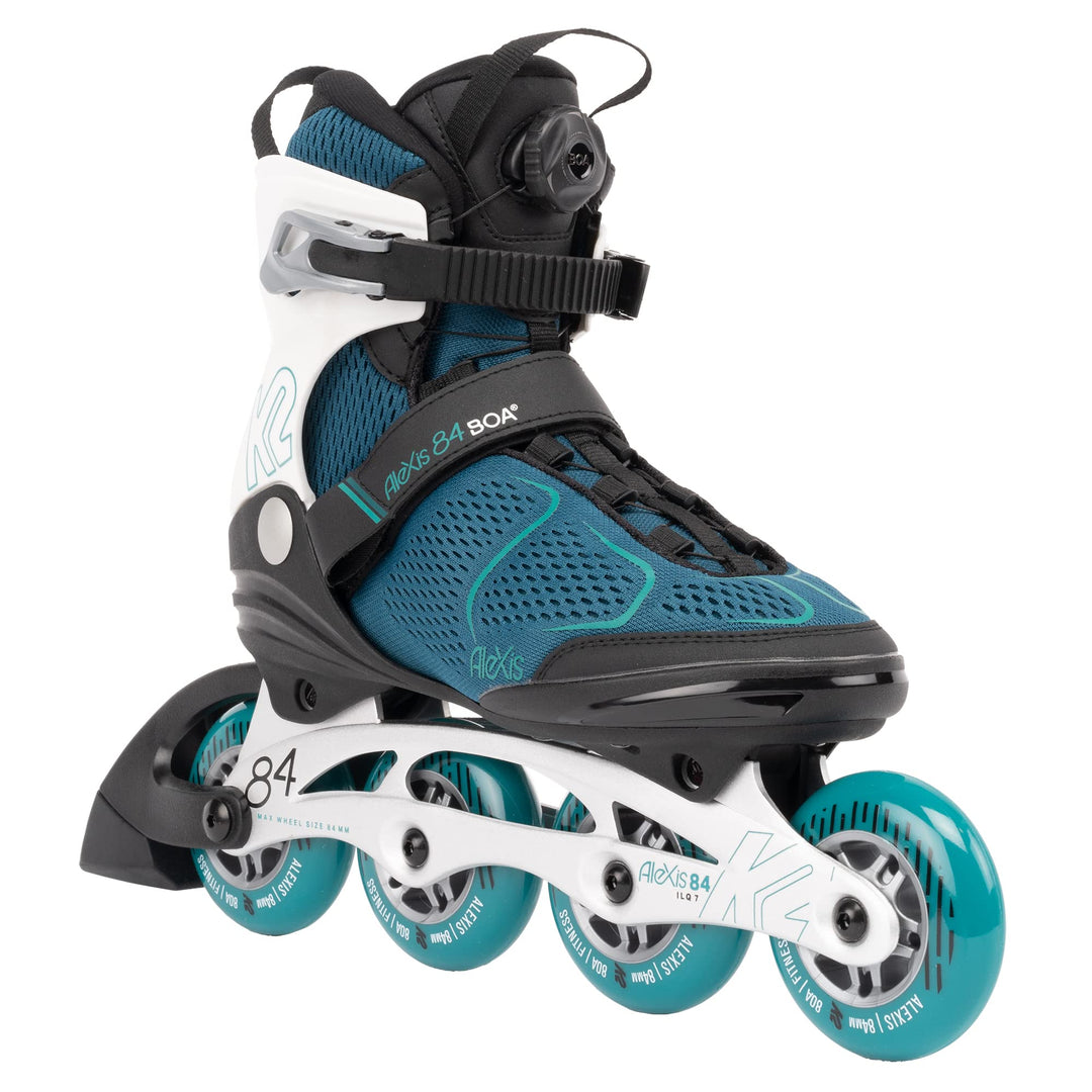 K2 Damen Alexis 84 Boa Inline Skates EU: 38 (UK: 5 / US: 7.5) teal - white, EU: 38 (UK: 5 / US: 7.5)