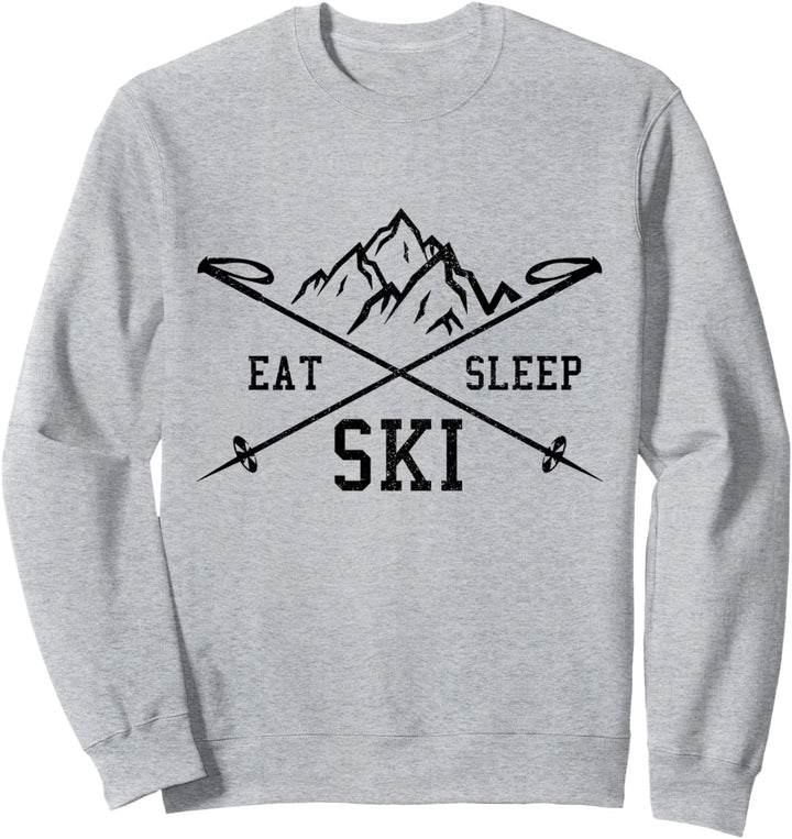 Ski Eat Sleep Ski Repeat Skifahrer Geschenk Sweatshirt