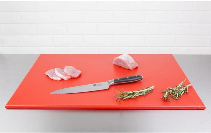 Hygiplas High Density Schneidebrett - gross, rote Farbcodierung - Vorbereitung von rohen Fleischprod
