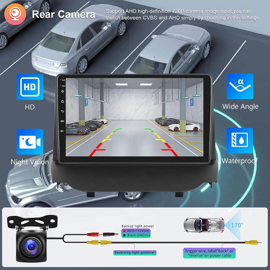 Hodozzy 2G+64G Android Autoradio für Ford Ecosport 2013-2017 Wireless Carplay Android Auto,9 Zoll To