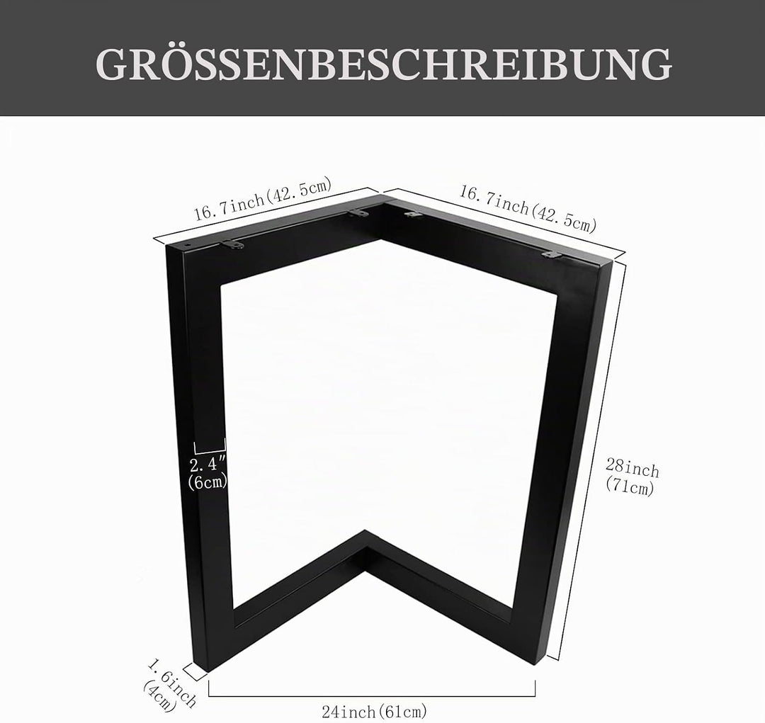 Fimghsoo Tischkufen Industriedesign 71cm Tischgestell Metall Tischbeine scandic Tischbeine Möbelfüss