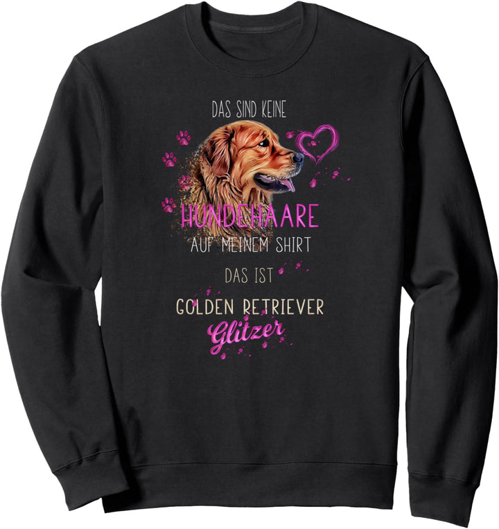 Golden Retriever Glitzer Hundehaare Sweatshirt