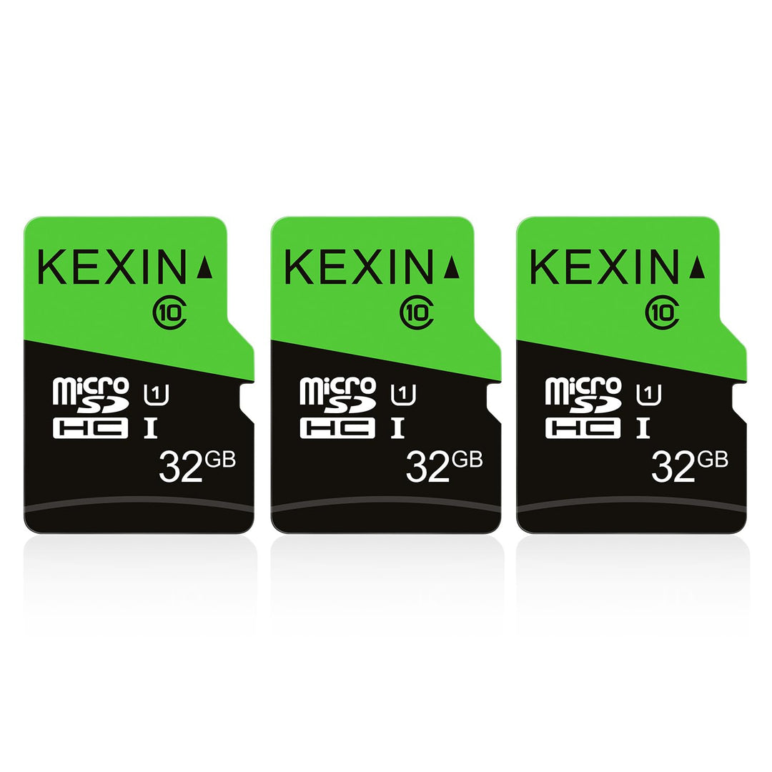 KEXIN Micro SD Karte 32GB 3er Pack, Speicherkarte MicroSD mit Adapter, SD Karte 32GB, UHS-I, U1, C10