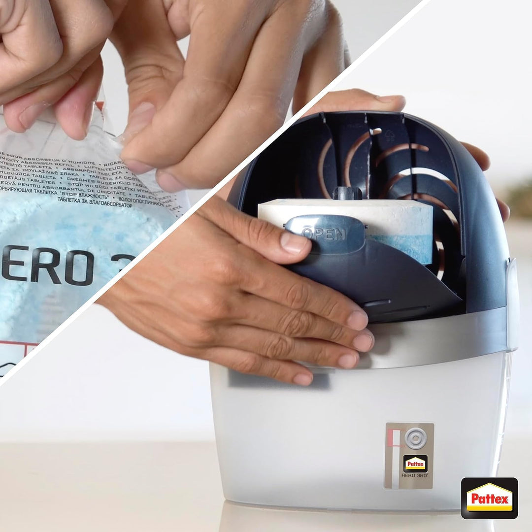 Pattex AERO 360° Neutral Tabs Nachfüllpack, reduzieren Feuchtigkeit und schlechte Gerüche, Nachfüllt